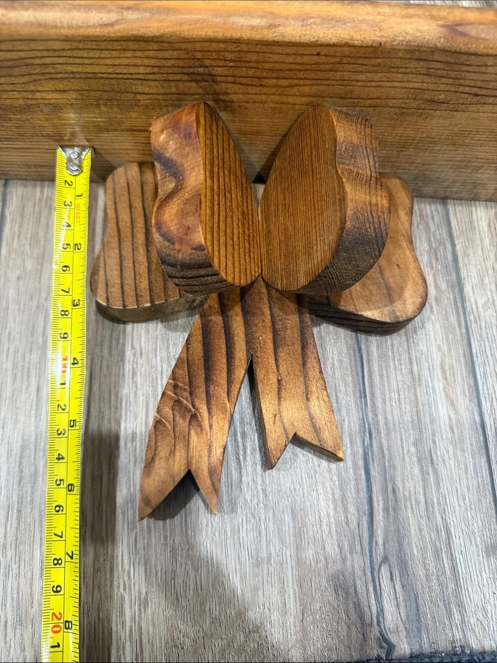 Handcrafted Wooden Bow Wall Decor - VINTAGE